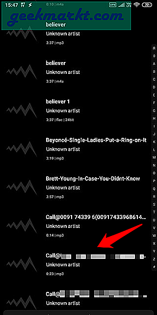 So verstecken Sie Audiodateien in Android Music Player-Apps