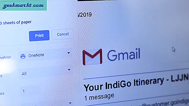 Hvordan skrive ut e-post fra Gmail uten topptekst