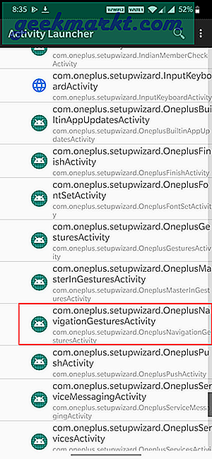 Aktivieren der Navigationsgeste für das sekundäre Oneplus-Benutzerkonto