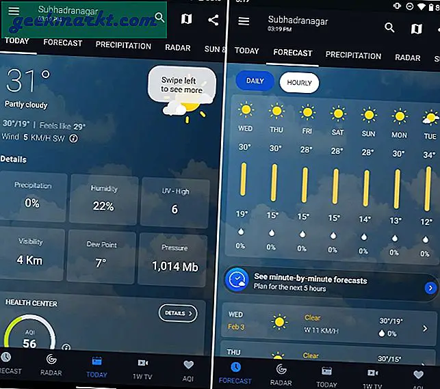 6 ứng dụng thời tiết tốt nhất cho thiết bị Samsung Galaxy