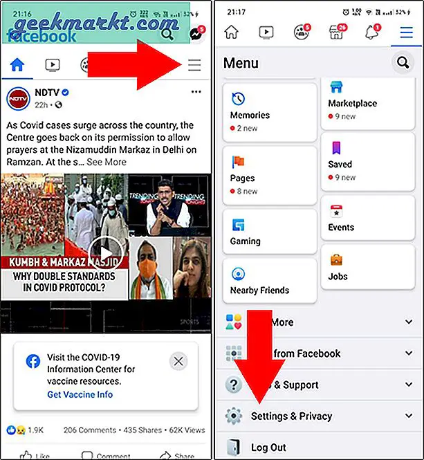 Hoe de taal op Facebook op mobiel en pc te veranderen