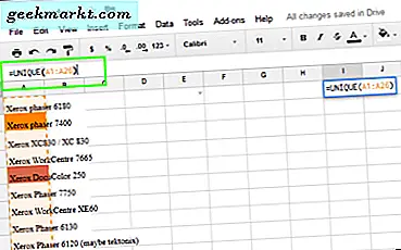 Duplicaten verwijderen in Google Spreadsheets