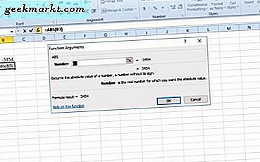 Absolute waarde verkrijgen in Excel