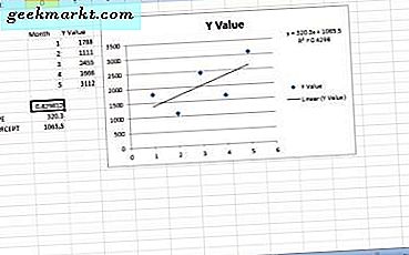 Excel Grafikleri için Doğrusal Regresyon Nasıl Eklenir