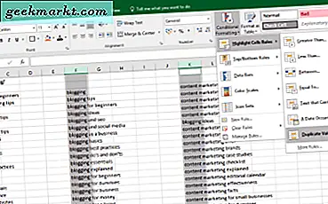 So vergleichen Sie 2 Spalten in Microsoft Excel