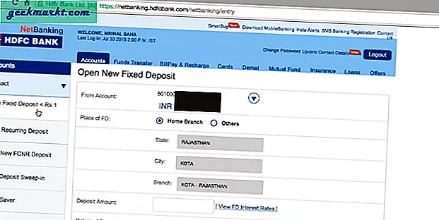 Cara Memesan atau Memecah Deposit Tetap di HDFC online