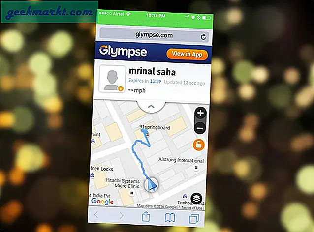 Hvordan dele GPS-posisjonen din i sanntid med Glympse