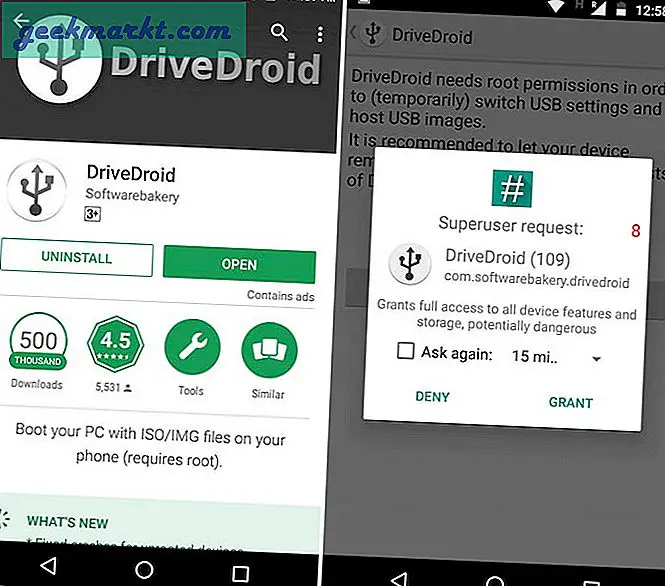 Sådan bruges DriveDroid til at starte Linux på pc ved hjælp af Android