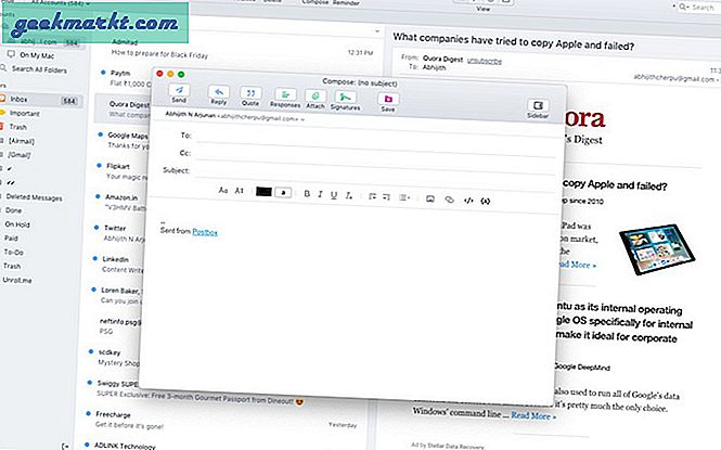 Im Gegensatz zu Windows wird macOS mit einem integrierten E-Mail-Client geliefert. Aber die eingebaute Mail ist nicht perfekt. Glücklicherweise gibt es eine große Anzahl von E-Mail-Clients. Hier sind einige der besten E-Mail-Clients für Mac