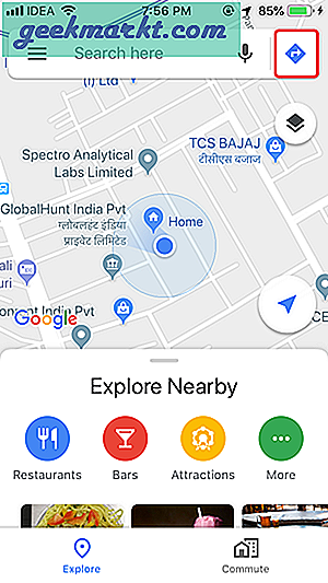 Sådan forudsiges trafik på Google Maps til Android