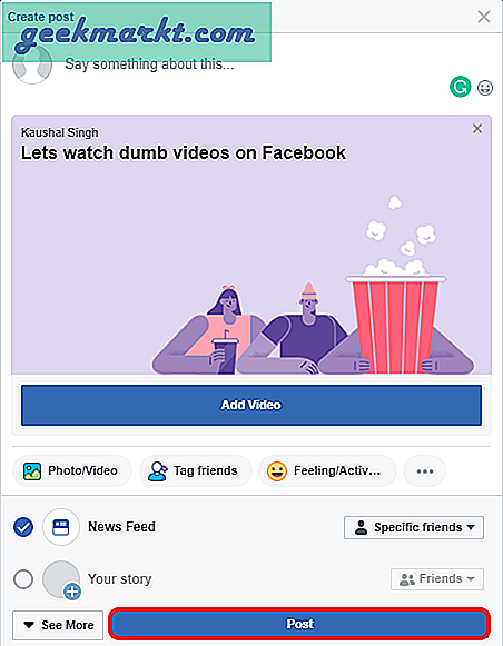 Cara Menonton Video Facebook Dengan Teman