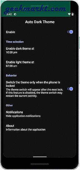 So erhalten Sie ein automatisches dunkles Thema auf Android 10-Geräten