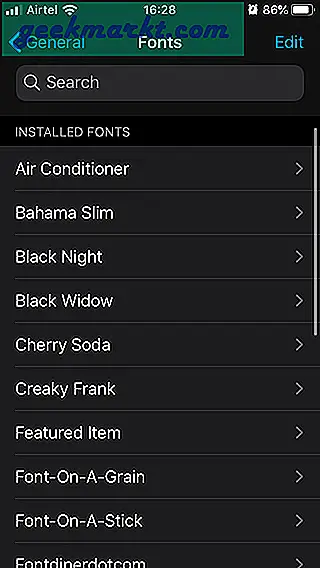 วิธีติดตั้ง Custom Fonts บน iOS 13 และ iPadOS 13
