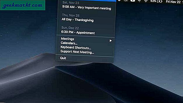 Beste Kalender-Apps für Mac, auf die Sie über die Menüleiste zugreifen können