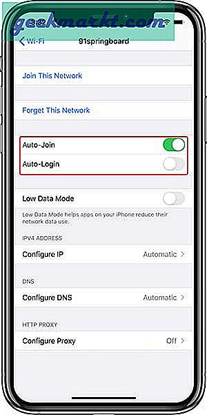 Hur man automatiskt loggar in på alla Wi-Fi i portfång på iOS