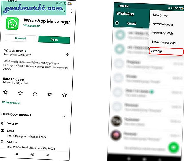 Android के लिए WhatsApp पर डार्क मोड कैसे प्राप्त करें