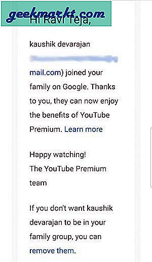 je weet dat je niet elke maand $ 12 / maand hoeft te betalen voor een YouTube-abonnement. U kunt het abonnement delen met uw gezin.
