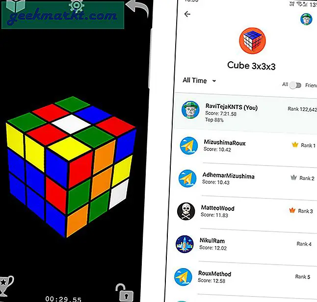 9 สุดยอดแอพ Cube ของ Rubik สำหรับ Android และ iOS