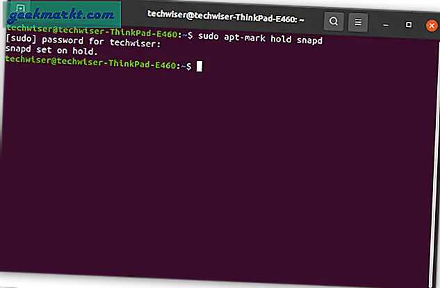 วิธีลบ Snap จาก Ubuntu 20.10.2
