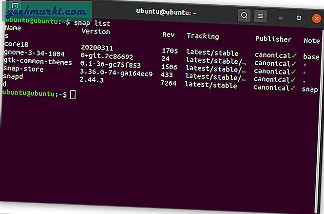 Hvordan fjerne Snap fra Ubuntu 20.10