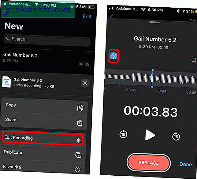 Achtergrondgeluid verminderen in spraakmemo op iOS 14