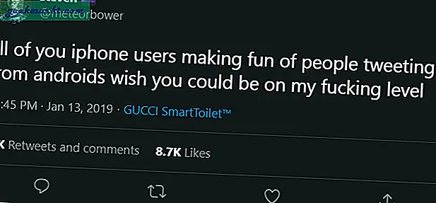 Sådan ændres Twitter-kildemærket (som Gucci SmartToilet)