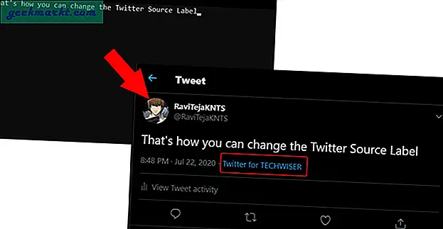 Twitter Souce Label, kullandığınız uygulamadan gelir, ancak değiştirmenin kolay bir yolu vardır. Burada bul.