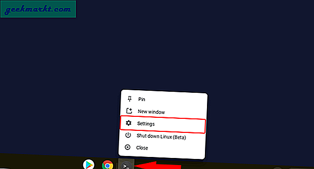 Hoe Linux Terminal op Chromebook aan te passen