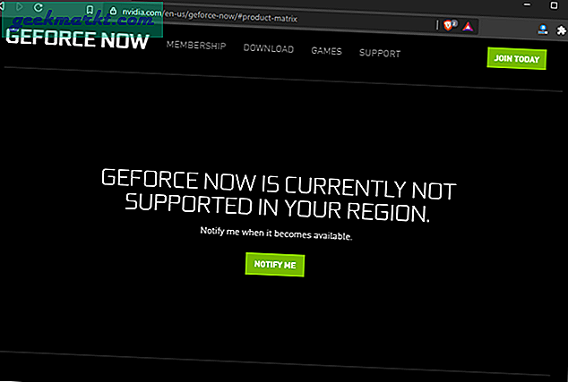 Sådan spiller du Nvidia GeForce nu i ikke-understøttede lande