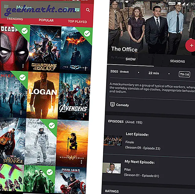 Beste apper for filmsporing som synkroniseres med Trakt på Android