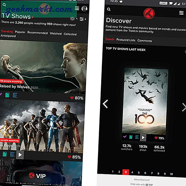 Bedste apps til sporing af film, der synkroniseres med Trakt på Android
