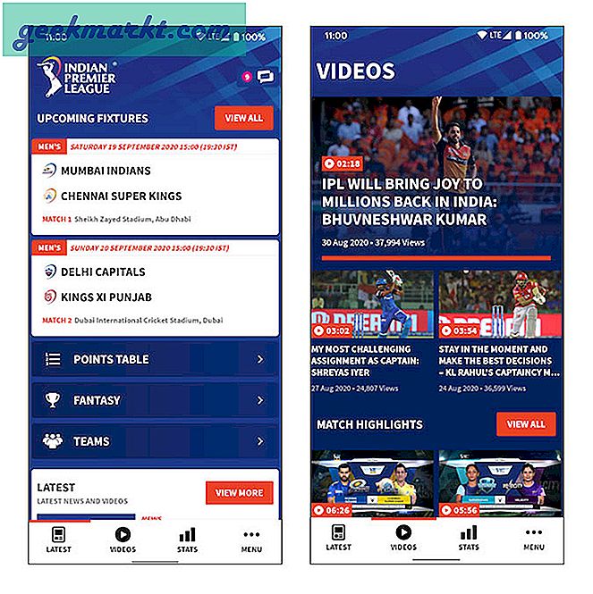Bästa appar för IPL 2020 på iOS- och Android-appar