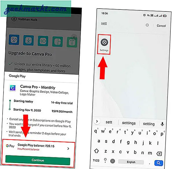 Hoe u in-app-aankopen van Google Play Wallet op Android kunt wijzigen
