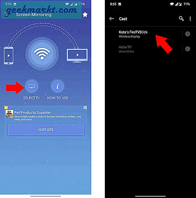 So können Sie Ihren Android-Bildschirm auf dem Fire Stick mit der nativen Bildschirmspiegelungsoption spiegeln.