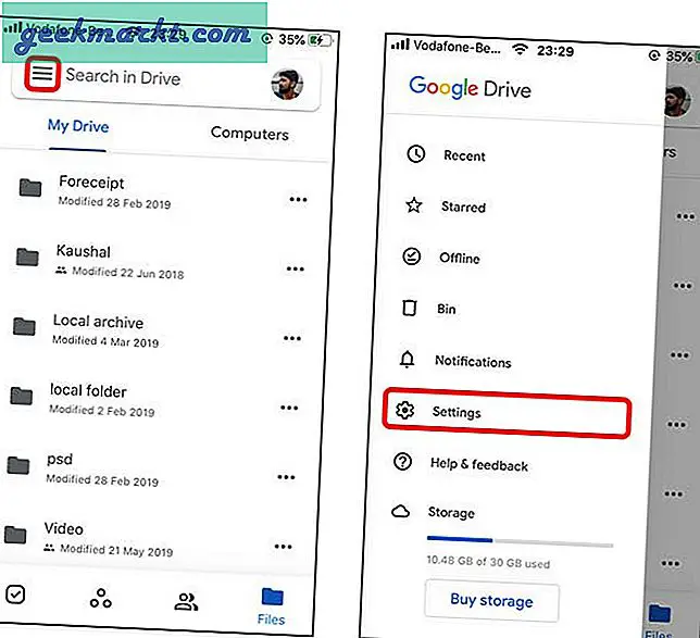 Cara Mengaktifkan Touch ID dan Face ID di Google Drive untuk iOS