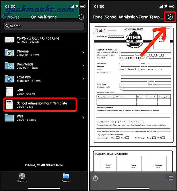 มีแบบฟอร์ม pdf ในอีเมลของคุณและจำเป็นต้องกรอกโดยเร็วหรือไม่? วิธีกรอกแบบฟอร์ม pdf บน iPhone โดยใช้ Markup และ Adobe