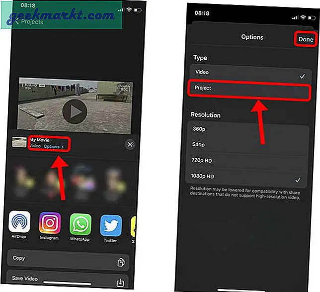 Hoe iMovie van iPhone naar Mac over te zetten