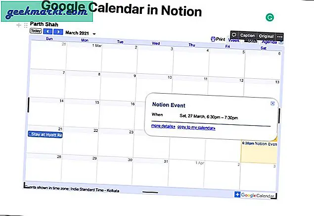 Vil du se Google Kalender i Notion? Les innlegget for å lære om hvordan du legger inn Google Kalender i Notion og dens begrensninger.