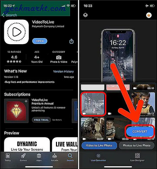 Hier sind zwei Apps, mit denen Sie Videos in Live-Fotos konvertieren können, sodass Sie Videos als Hintergrundbild auf dem iPhone-Sperrbildschirm festlegen können.