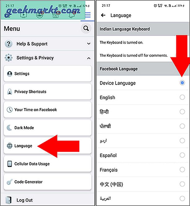 Cách thay đổi ngôn ngữ trên Facebook trên thiết bị di động và PC