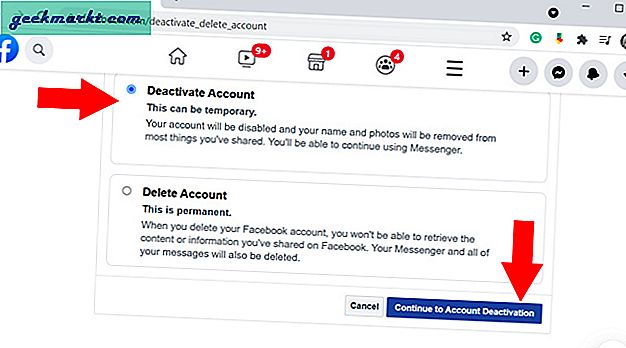 Slik deaktiverer eller sletter du Facebook-kontoen din