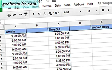 Hoe tijd te berekenen in Google Spreadsheets