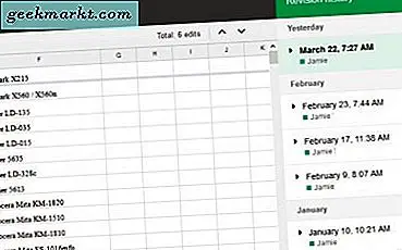Terugkeren naar eerdere versies van een spreadsheet in Google Spreadsheets