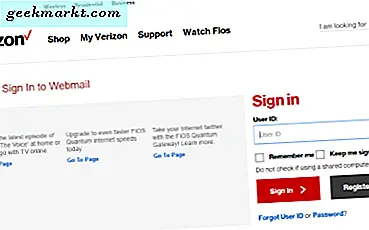 Sådan opsættes Verizon Webmail med din e-mail-klient