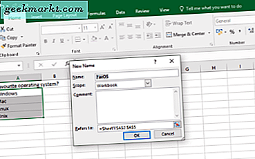 Cara Membuat Daftar Tarik Turun di Excel