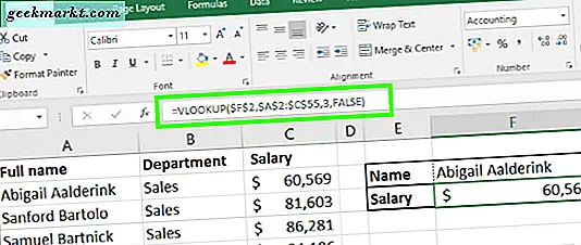 how to create vlookup in excel 2016