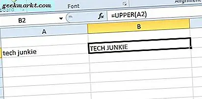 Hoe de hoofdletter in Excel-spreadsheetcellen te kapitaliseren