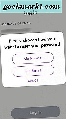 Snapchat passwort vergessen e mail ungültig