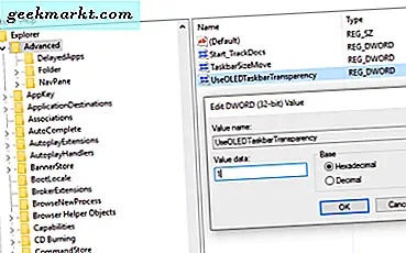 Cara Mengonfigurasi Taskbar Transparan di Windows 10